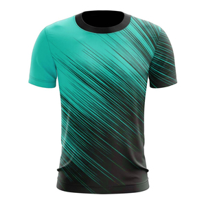 เสื้อยืดกีฬาคอกลมแขนสั้นผู้ชายแบบสั่งทำขายดี ผ้าถักเจอร์ซีย์ โพลีเอสเตอร์ 100% ระบายอากาศได้ดี แห้งเร็ว พิมพ์ลาย - Product Image 3