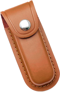 Handmade <b>Leather</b> <b>Pouch</b> Folding Knife Premium Pocket Blade <b>Leather</b> Storage Cover Wooden Handle Outdoor Everyday Utility <b>Tool</b> - Product Image 3