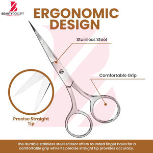 Ciseaux à cuticules ultra-affûtés à micro-pointe, en acier inoxydable professionnel, affûtés à la main, outil pour éliminer les peaux mortes, pour manucure détaillée - Product Image 3