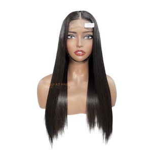 Natural Black Straight <b>Long</b> Length Swiss Lace <b>Wig</b> Virgin Vietnamese Hair Average Size <b>Wig</b> Cap - Product Image 1