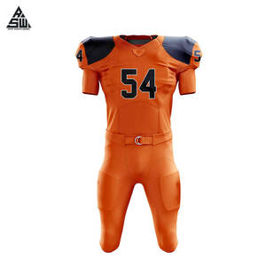 优质美式橄榄球男式制服套装，透气性极佳，100% 涤纶球衣和裤子，大码，适合比赛日表现，适合比赛日表现良好的运动员 - Product Image 1