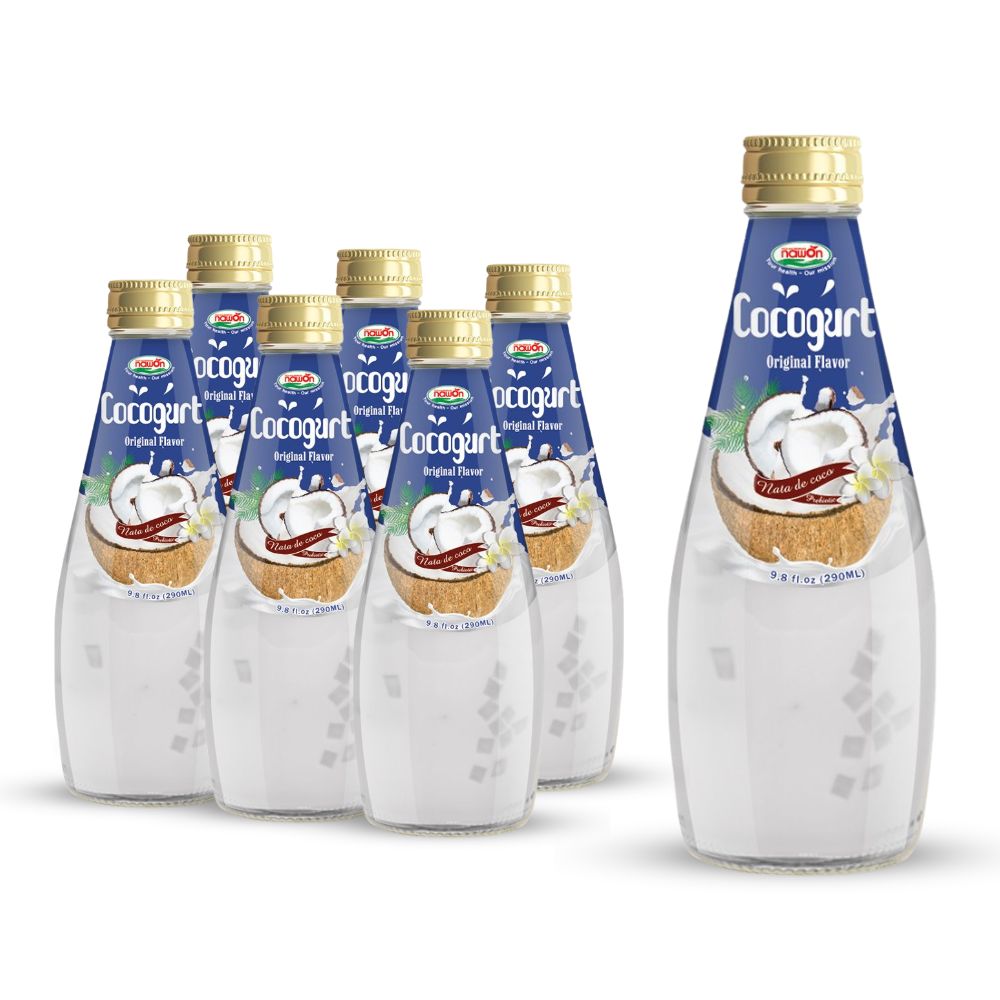 Молочные продукты, вкусные, 290 мл, стеклянная бутылка, оригинальный сокогурт, йогурт, веганский напиток, Nata de Coco, производитель напитков