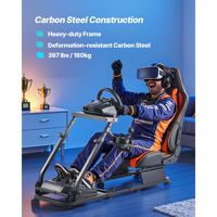Support de volant de course Logitech robuste à double rail et double bras pour simulateur de cockpit compatible G25 G27 G29 G920 G923