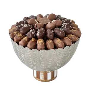 Bol de service moderne en métal noir mat avec base en or, élégant et minimaliste, pour salade de fruits, vaisselle de luxe pour la table - Product Image 4