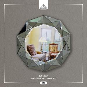 Espectacular Espejo de Pared Hecho a Mano con una Forma Octogonal Única y un Diseño Artístico Moderno en 3D, Decoración Ecológica - Product Image 4