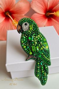 Broche de Lujo con Bordado Artesanal y Cuentas, con Elegante Diseño Floral, Hermoso Broche de Cuentas Bordado a Mano para Moda - Product Image 6