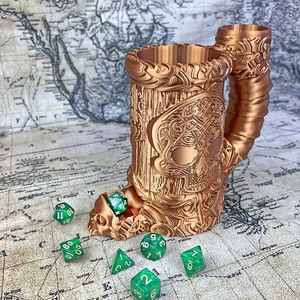 Maxmax DND Skull Dice Mug – Tasse à dés pour Dungeons & Dragons, porte-dés pour jeux de rôle sur table, accessoire de <span class=keywords><strong>jeu</strong></span> de société D&D TTRPG - Product Image 2