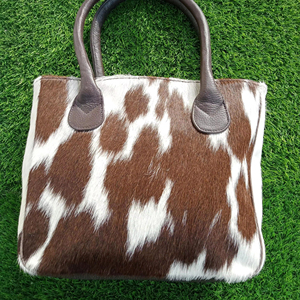 Sac fourre-tout de luxe en cuir véritable avec poils, de haute qualité, pour femme, taille standard, sac à bandoulière avec fermeture éclair LTB-0420 - Product Image 1