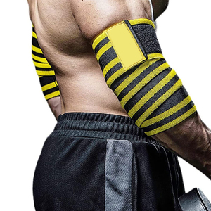 Bandes de soutien élastiques pour coudes de haute qualité, pour haltérophilie, fitness, compression, powerlifting et entraînement en salle de sport - Product Image 1