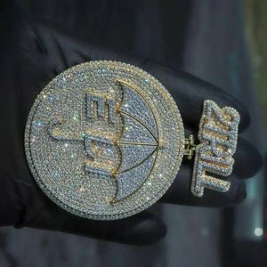 Custom Moissanite Silver Hip Hop Pendant Logo Necklace VVS Diamond Mossanite Letter Moissanite <b>Name</b> Pendant With Iced Out <b>Chain</b> - Product Image 5