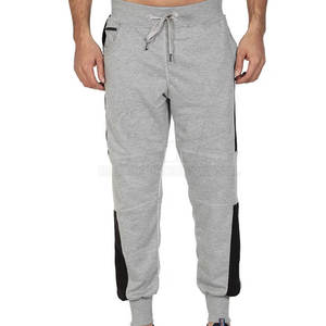 Pantalon de survêtement gris clair pour homme, taille élastique, cordon de serrage, poches latérales, respirant, tricoté, décontracté, pour l'automne - Product Image 2