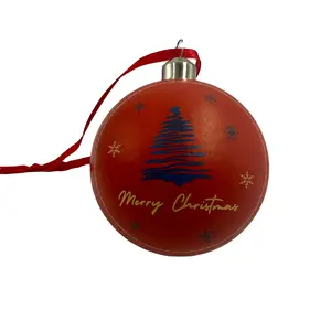 Décoration d'arbre de boule de Noël personnalisée en bagasse écologique Papier biodégradable fabriqué en naturel Remplacer la boule d'impression à suspendre en plastique - Product Image 1