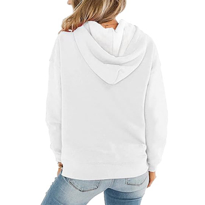 Sudadera con Capucha Extra Grande de Algodón y Felpa para Mujer, Tejido de Punto Invernal, Logotipo Personalizado Impreso en la Parte Delantera, Bordado con Cristales - Product Image 5