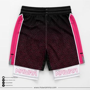 Shorts de boxe MMA personnalisés pour hommes, shorts d'entraînement athlétiques 2 en 1, respirants, à séchage rapide, avec compression interne - Product Image 4