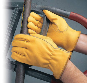 Guantes de Trabajo de Seguridad para Construcción, Resistentes a la Abrasión, Anticorte, de Cuero, con Protección para el Pulgar - Product Image 4