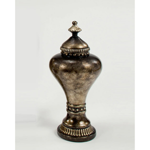 Home and Farmhouse Decorative Matte Black Metal <b>Ginger</b> <b>Jar</b> Set With Decorative Finial Lids - Luxury Console Decor Urns and <b>Jar</b> - Product Image 2