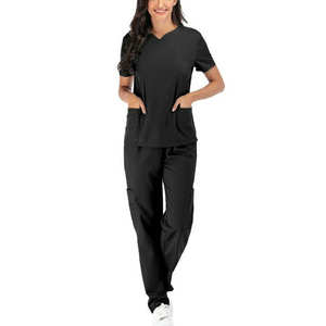 Uniforme de travail pour femmes à finition lisse, silhouette décontractée, tissu tricoté, usage hospitalier - Product Image 2