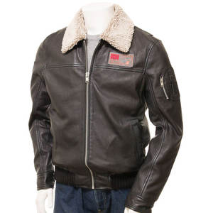 Chaqueta de Motociclista de Cuero Genuino para Hombre, Impermeable y Resistente al Viento, con Cuello Tipo Camisero, Servicio OEM Disponible - Product Image 1