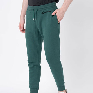 Daizen Star Men's Green Polyester/Cotton Quick Dry Midweight Sweatpants Elastic Waist Drawstring Pockets Casual Joggers - Product Image 2