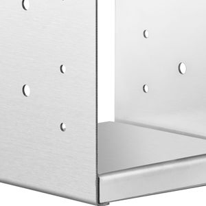 Base per Palo Regolabile in Acciaio Inossidabile 6x6 Pollici per Padiglione, 10 Pezzi Staffa di Ancoraggio per Palo Interna 5.9x5.5 Pollici per Padiglione - Product Image 6