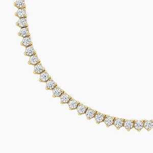 Collier tennis en or blanc massif 14 carats avec diamants de laboratoire taille brillant, plaqué rhodium, certifié IGI, de luxe, pour femme, idéal pour mariage - Product Image 6