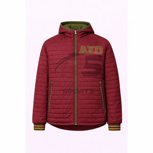 Veste matelassée grecque personnalisée pour fraternité, veste d'hiver matelassée avec logo brodé, fabricant OEM de vêtements grecs en gros - Product Image 1