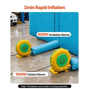 Cabine de peinture gonflable avec souffleurs 950W+1100W pour voiture, camion, meubles, 39,37 x 16,40 x 13,12 pieds, cabine de pulvérisation automobile, toit triangulaire, air - Product Image 4