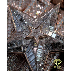Pendentif Lettre Designer Trisha Jewels en Diamant de Laboratoire, Argent Sterling 925, Style Hip Hop, Certifié GIA, Bijoux de Luxe Unisexe - Product Image 4