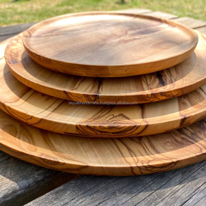 Plato de Madera Artesanal para Servir y Exhibir, Decoración Auténtica de Ágata, Directamente del Vendedor de Fábrica - Product Image 2