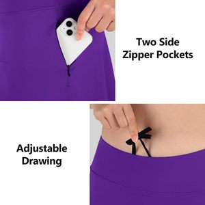Jupe Modeste Femme Longueur Mini Couleur Unie Violet Décontractée Respirante Séchage Rapide Nylon Toutes Saisons - Product Image 3