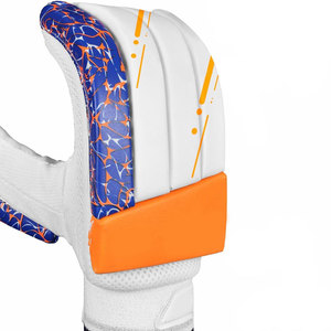 Guantes de Bateo de Cricket Transpirables de Malla con Bloques de Color Azul Marino, Blanco y Amarillo - Product Image 4
