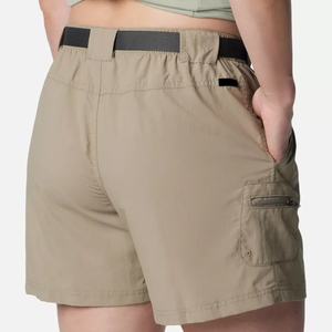 Short cargo en toile taille haute pour femme Be Dot, couleur unie, délavé, séchage rapide, taille élastique, décontracté, pour l'extérieur, avec logo - Product Image 6