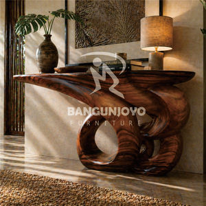 Modern <b>Console</b> <b>Table</b> Solid Wood Handmade Contemporary Design Entryway Living Room Furniture - Product Image 2