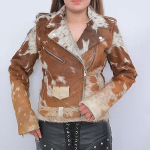 Veste en cuir de vachette pour femme, nouvelle collection automne-hiver, qualité supérieure, manches longues, faible MOQ. - Product Image 1