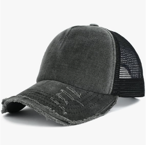 Wholesale Custom Blank Worn Out Washed Cotton Trucker <b>Cap</b> <b>Vintage</b> Distressed Adjustable Trucker <b>Cap</b> - Product Image 3
