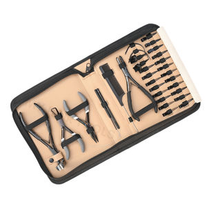 Kit d'outils pour extensions capillaires avec pince à micro-anneaux, outil de retrait de perles, outil de fermeture, peigne à queue de cheveux et aiguilles à coudre - Product Image 1