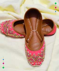 Casual Women Khussa Ethnic Pumps Handmade Pakistani Embroidered Traditional Flats Comfortable Fashion Footwear OEM ODM - Product Image 2