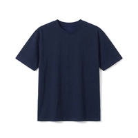 T-shirt à manches courtes en coton tricoté 100 % pour homme, col rond, motif sur le devant, coupe décontractée, logo personnalisé, tissu épais, séchage rapide