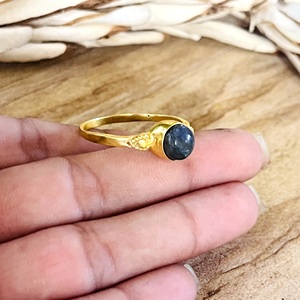 Buyer Favorite Boho Labradorite <b>Ring</b> <b>Dainty</b> Brass <b>Ring</b> for Women 18k Gold Plated Minimalist Tribal Jewelry for Wholesale/OEM/ODM - Product Image 6
