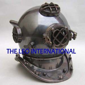 Casque de plongée nautique fini brillant, objet décoratif vintage en métal sur le thème nautique, organisateurs de bureau et de tiroirs - Product Image 3