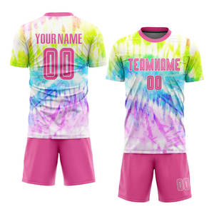 Uniforme de Fútbol Colorido con Estampado Tie-Dye, Secado Rápido, Transpirable, Personalizado por Sublimación, Manga Corta, para Adultos 7V7 - Product Image 2