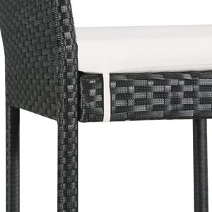 Set da Bar da esterno in legno di Rattan e Acacia da 5 pezzi mobili da giardino neri - Product Image 6