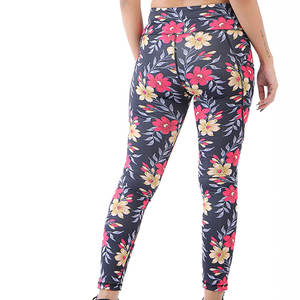 Leggings de sport décontractés pour femmes avec logo personnalisé, de haute qualité, séchage rapide, respirants, en spandex/polyester, vente en gros - Product Image 3