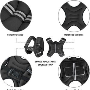 เสื้อเวทถ่วงน้ำหนักแบบปรับได้สำหรับการออกกำลังกายเพื่อเพิ่มความแข็งแรงและการฝึกคาร์ดิโอ - Product Image 2