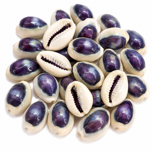 Coquillages de mer Cauris violets naturels sculptés, imitation antique écologique, ovale, pour bijoux, artisanat, décoration, art, objet de collection, créatif, DIY - Product Image 1