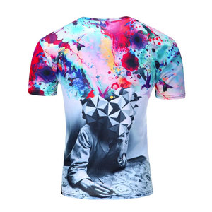 T-shirt en coton 100% pour homme, prix bas, impression par sublimation, logo personnalisé, coupe ample, vente en gros - Product Image 2