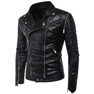 Oem Custom Wholesale Price Fashion <b>Leather</b> <b>Jacket</b> For Men New Style Men's Zipper High Quality <b>Real</b> <b>Leather</b> <b>Jackets</b> - Product Image 1
