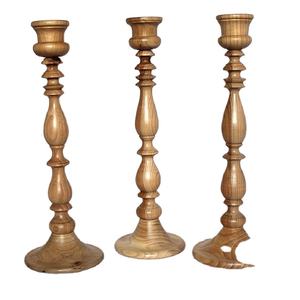 Bougeoir de table de haute qualité à l'ancienne décor à la maison meilleure vente bougeoir en bois brillant poli - Product Image 1