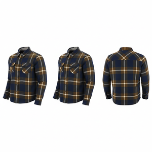 เสื้อเชิ้ตผ้าสักหลาดสำหรับขี่มอเตอร์ไซค์บุอะรามิด เคฟลาร์สำหรับผู้ชาย OEM พร้อมแผ่นรองป้องกัน ระบายอากาศได้ดี สำหรับการเดินทางไกล ผลิตโดยผู้ผลิตอุปกรณ์ขี่มอเตอร์ไซค์ - Product Image 3