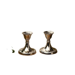 Bougeoir fait main en métal de la meilleure qualité 2 pièces ensemble ornements pour la décoration de mariage à la maison support de lumière de bougie - Product Image 3